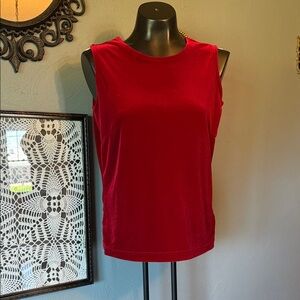 Jaclyn Smith Red Velvet Sleeveless Tank